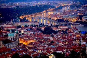 Old City in Night Lights